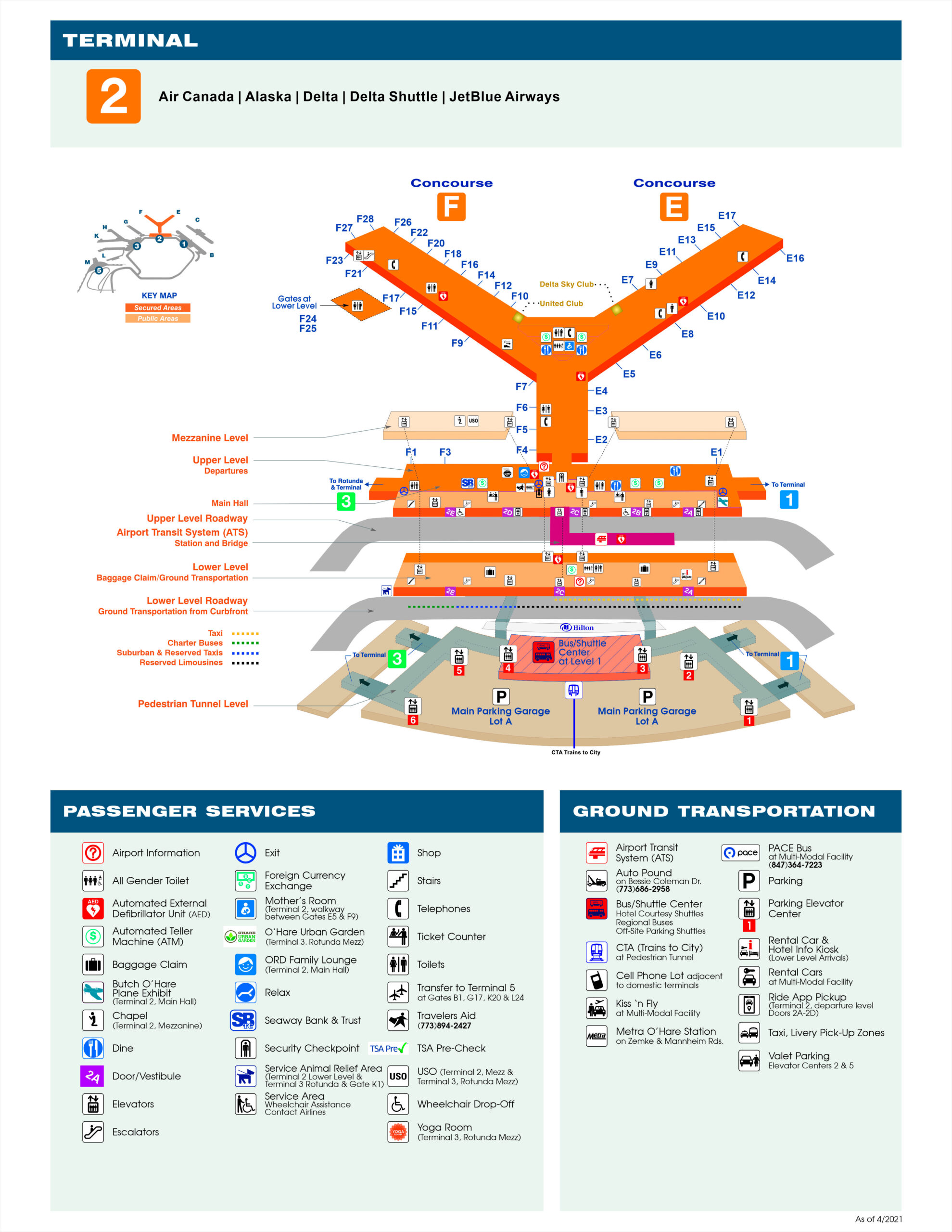 ORD Terminal 2 Map