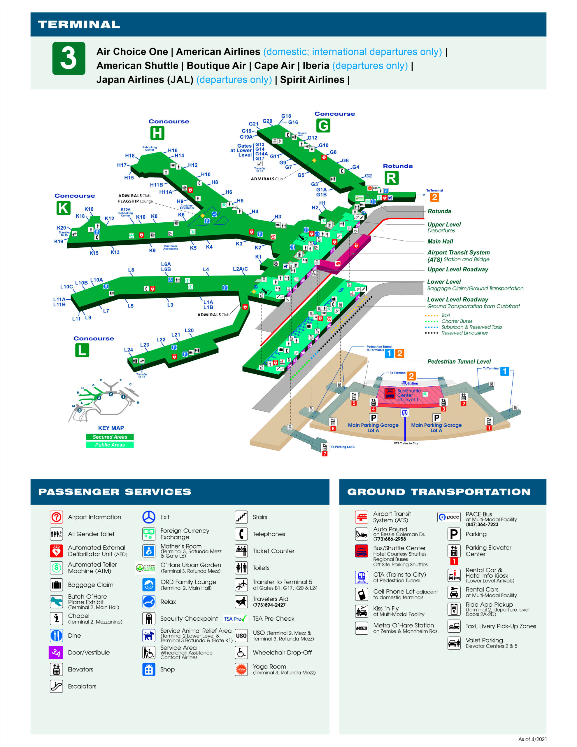 ORD Terminal 3 Map