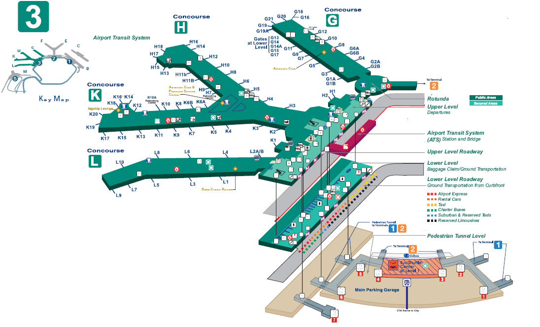Terminal 3 O’Hare Map